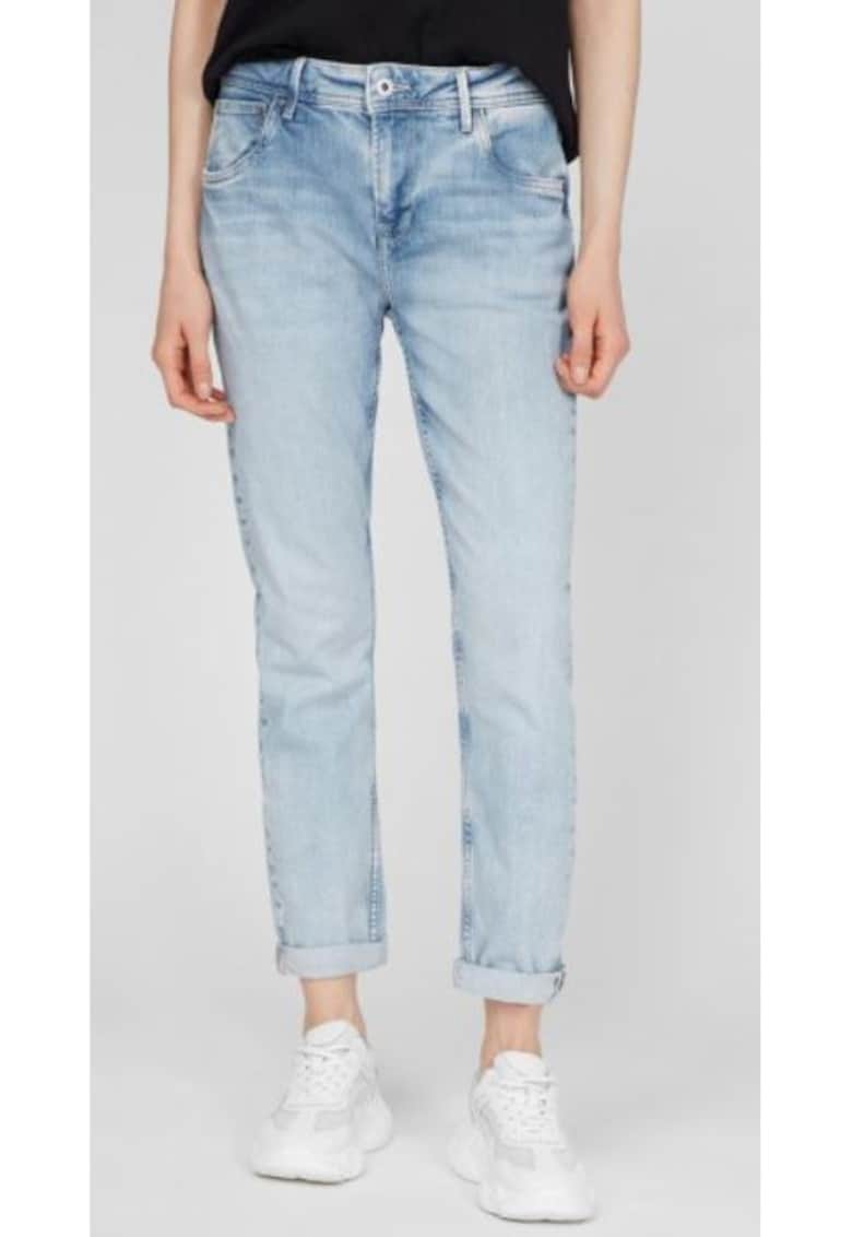 Blugi regular fit cu talie inalta -