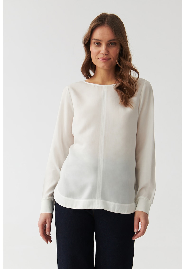 Bluza cu decolteu barcuta Viki - Alb