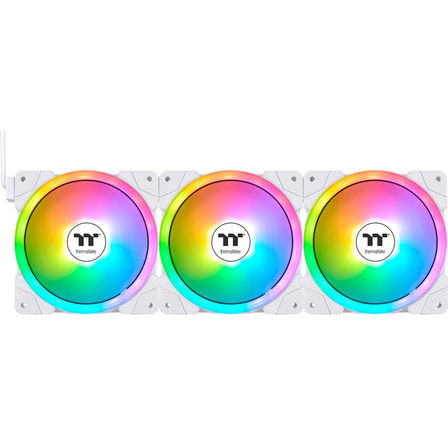 SWAFAN EX12 ARGB Sync PC Cooling Fan white TT Premium Edition, case fan (white, pack of 3)
