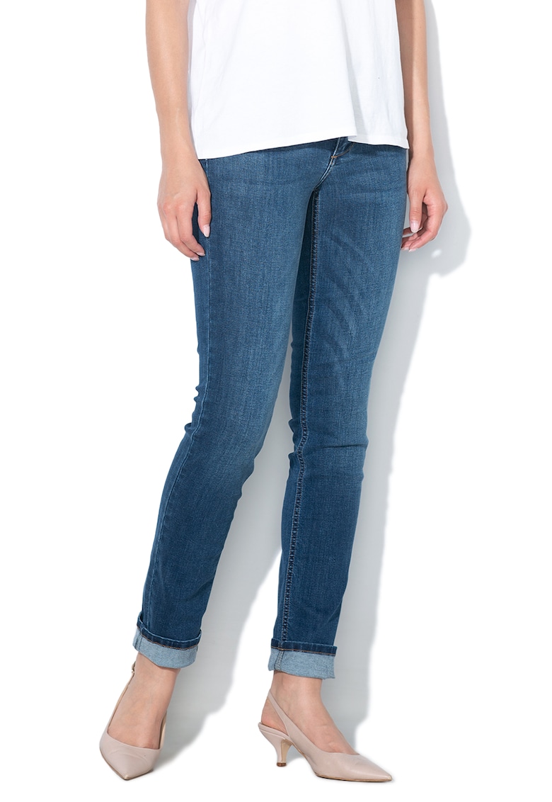 Blugi skinny cu talie joasa - Albastru inchis