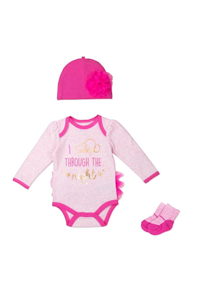 Set 3 piese pentru fetite - roz - - Roz