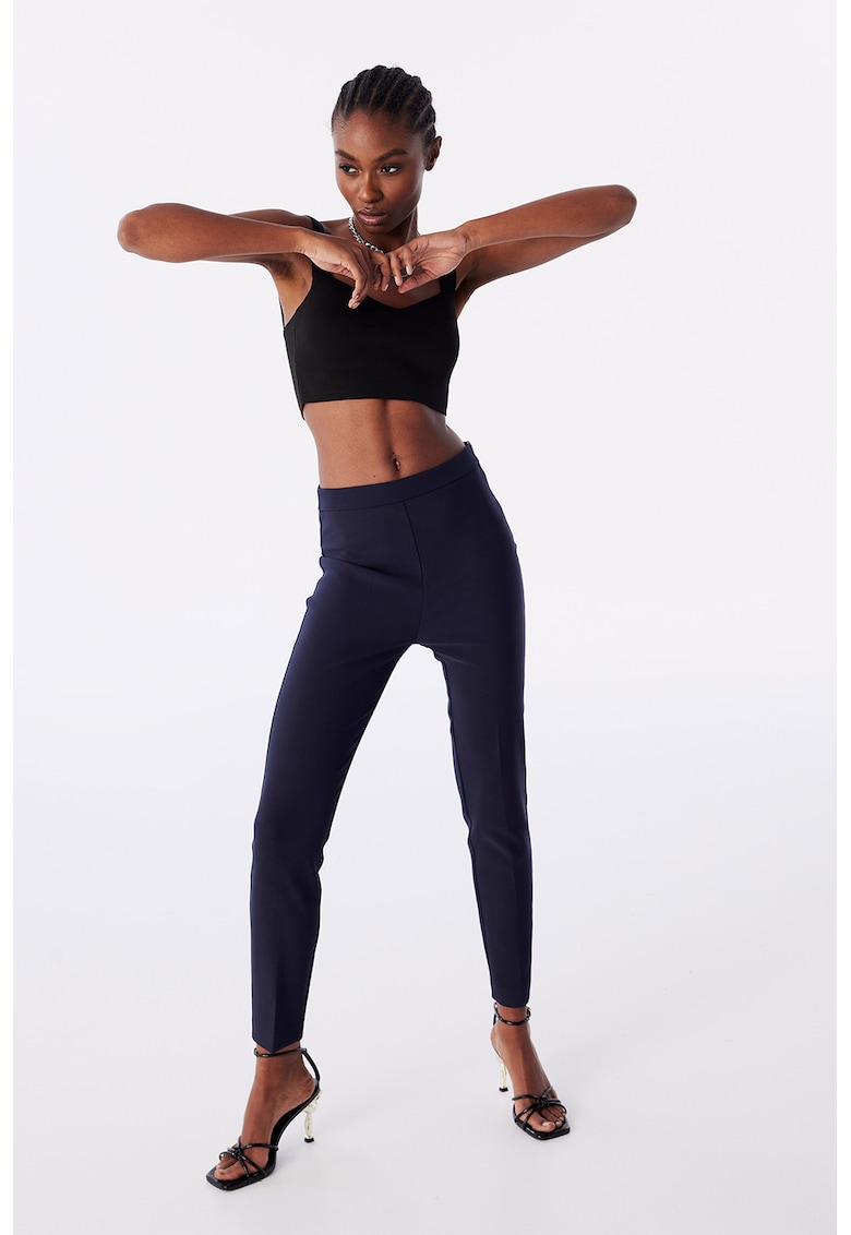 Pantaloni skinny uni - Bleumarin