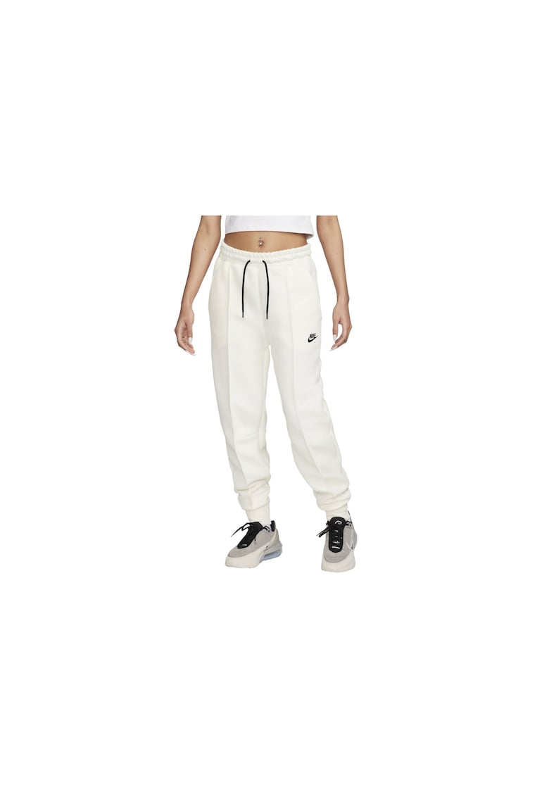 Pantaloni de trening cu snur de ajustare in talie - Alb