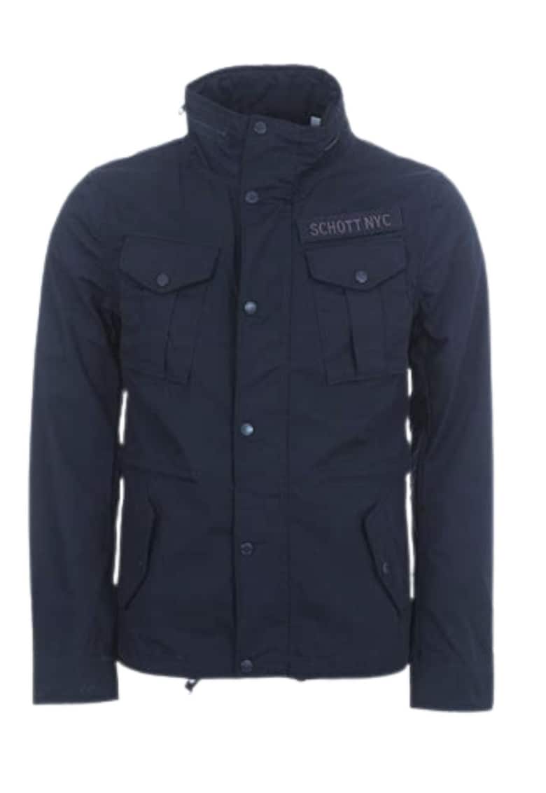 Geaca barbateasca  M65 AIR - militar - albastru marin - poliester-bumbac - cu gluga -