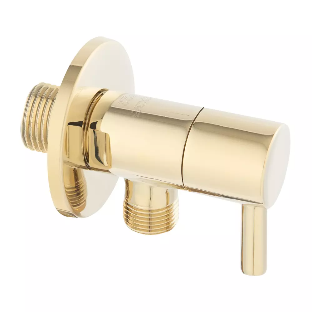 Robinet coltar Ferro Rotondo Z295-G, cartus ceramic, auriu lucios, 1/2”x3/8”