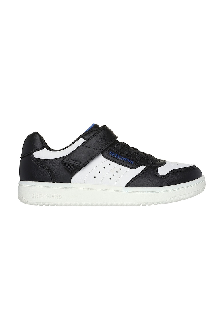 Pantofi sport din piele ecologica cu inchidere velcro Quick Street - Alb/Negru