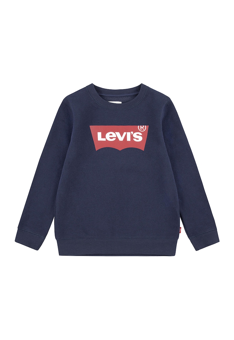 Bluza de trening cu imprimeu logo - Rosu/Bleumarin