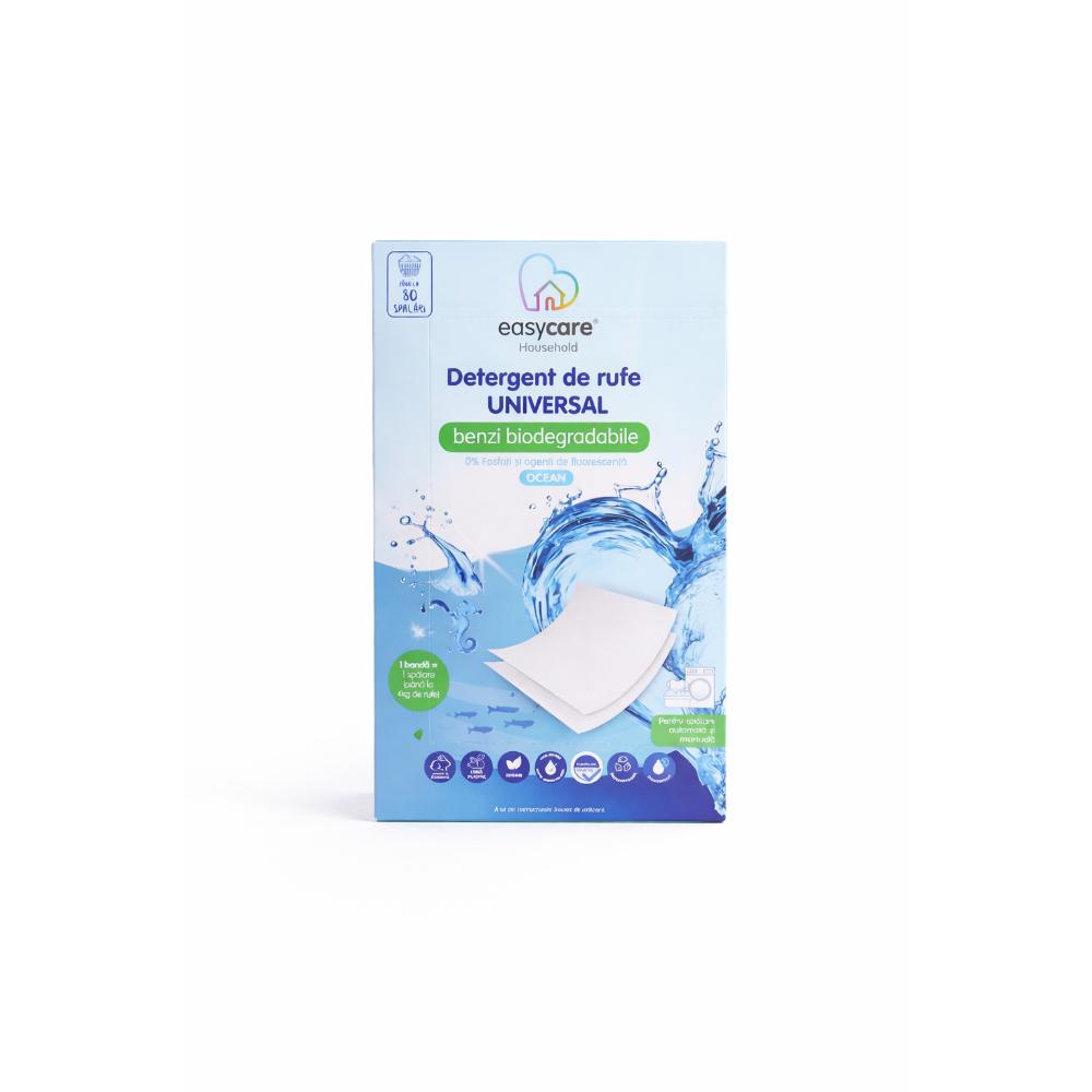 Detergent de rufe universal sub forma de benzi biodegradabile, ocean, 80 spalari/cutie
