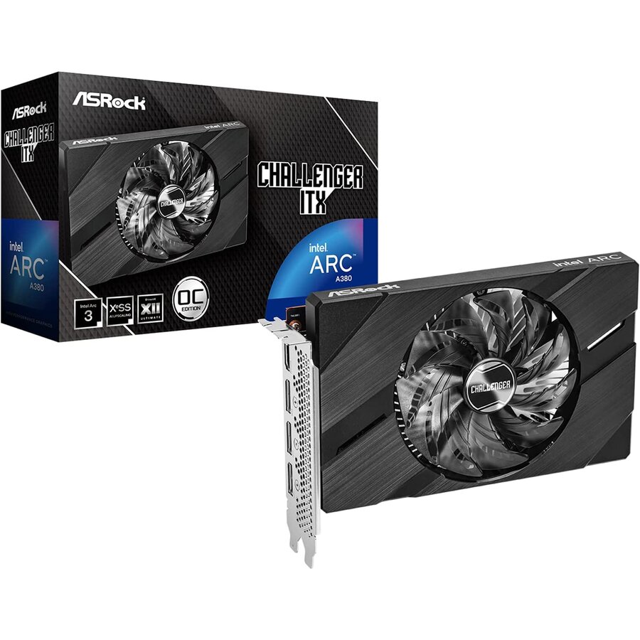 Placa video Intel Arc A380 Challenger ITX OC, graphics card - 6GB - 1x HDMI, 3x Displayport Version 2.0