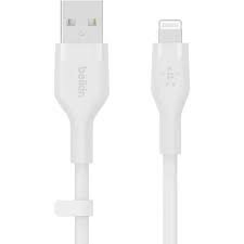 Cablu De Date\Incarcare USB-A to Lightning  Braided  3M Alb