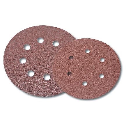 DISC ABRAZIV HARTIE CU ORIFICII 125MM - GR.120, 5/SET