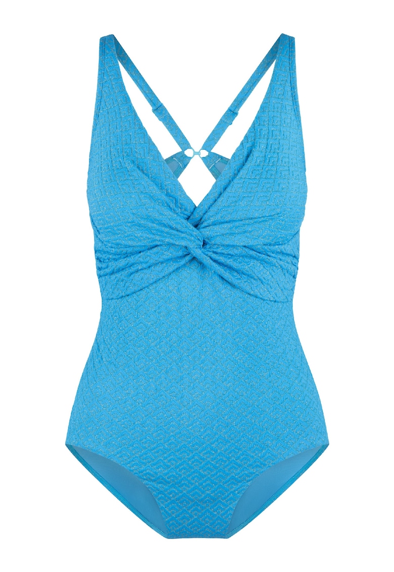 Costum de baie intreg cu decupaj pe partea din spate - Multicolor