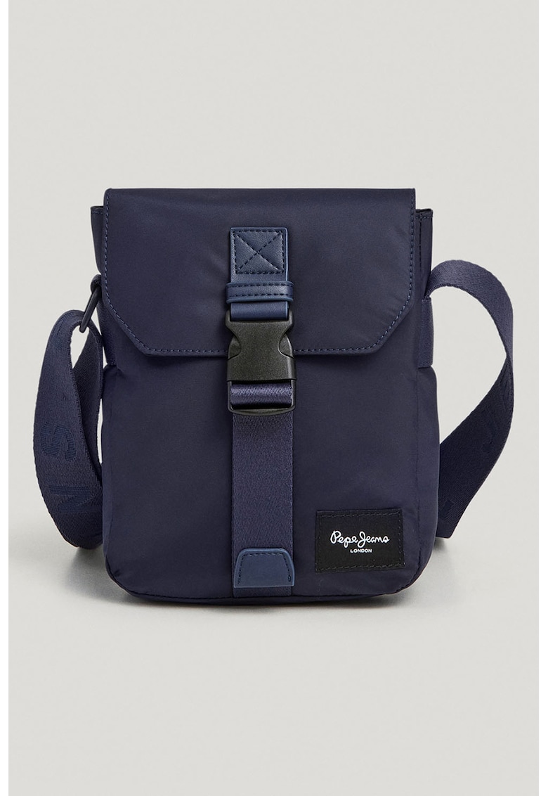 Geanta crossbody din piele ecologica cu bareta ajustabila - Bleumarin