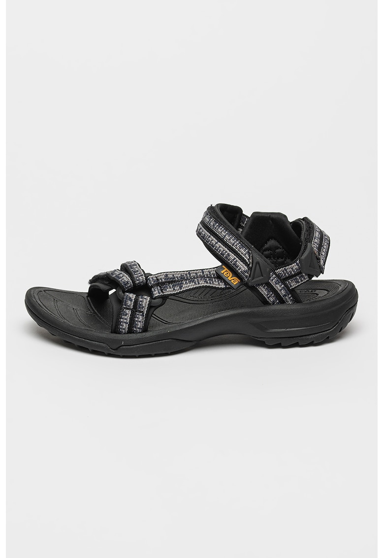Sandale cu velcro Terra - Negru/Albastru ultramarin