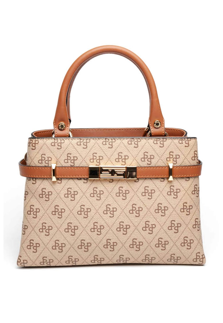 Geanta cu bareta de umar - Caramel/Bej deschis - 18x25x10