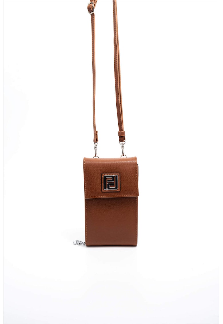 Geanta crossbody din piele ecologica - Maro scortisoara - 19X11X4