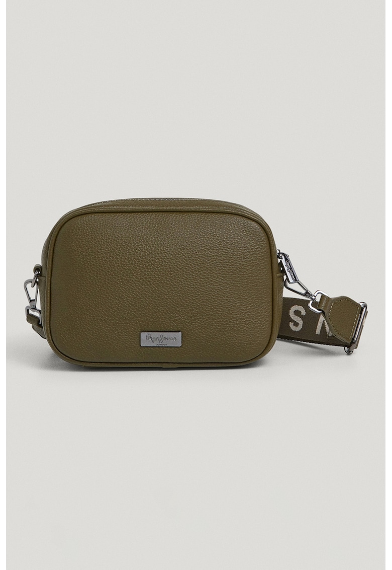 Geanta crossbody din piele ecologica - Kaki inchis