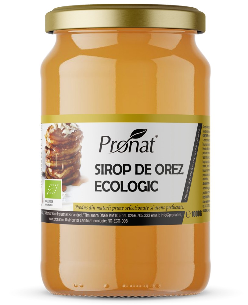 Sirop de orez bio, 1000g Pronat