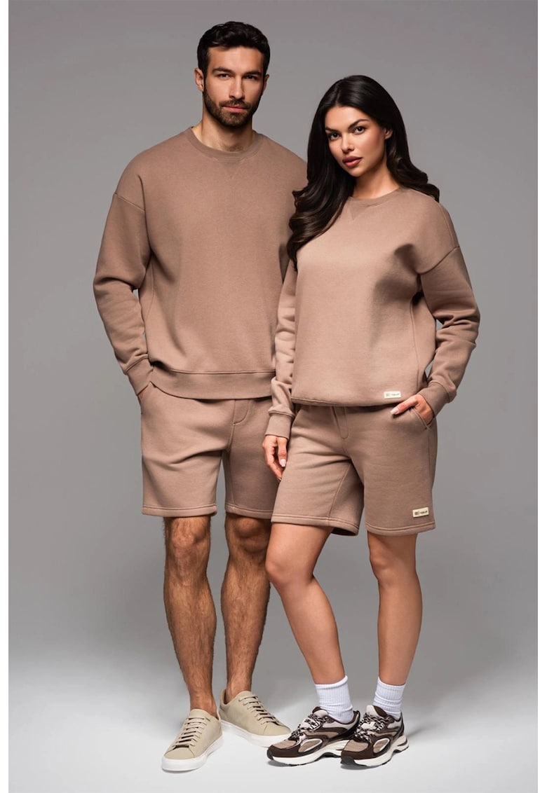 Pantaloni de trening scurti unisex - Maro deschis