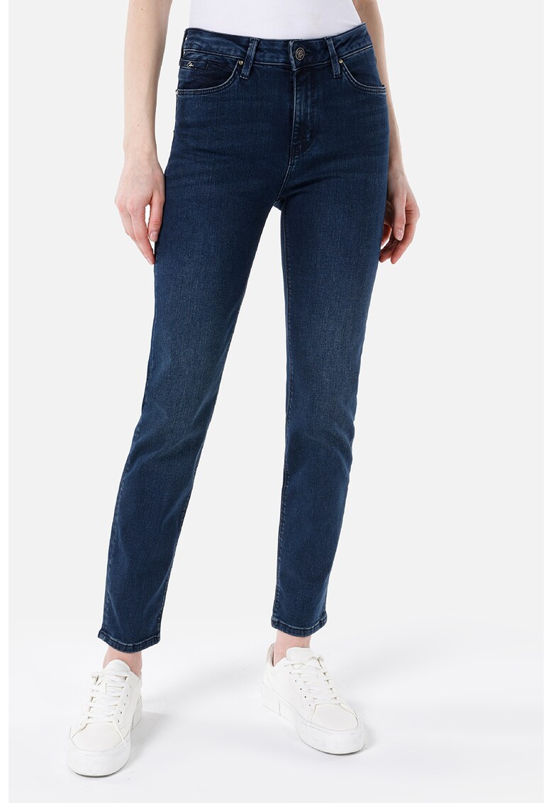 Blugi drepti slim fit 703 Carla - Bleumarin