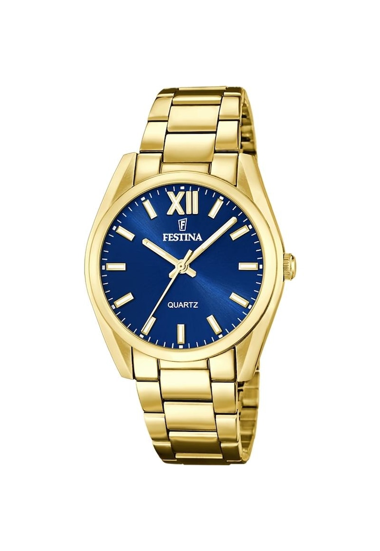 Ceas dama  Quartz Auriu - Albastru