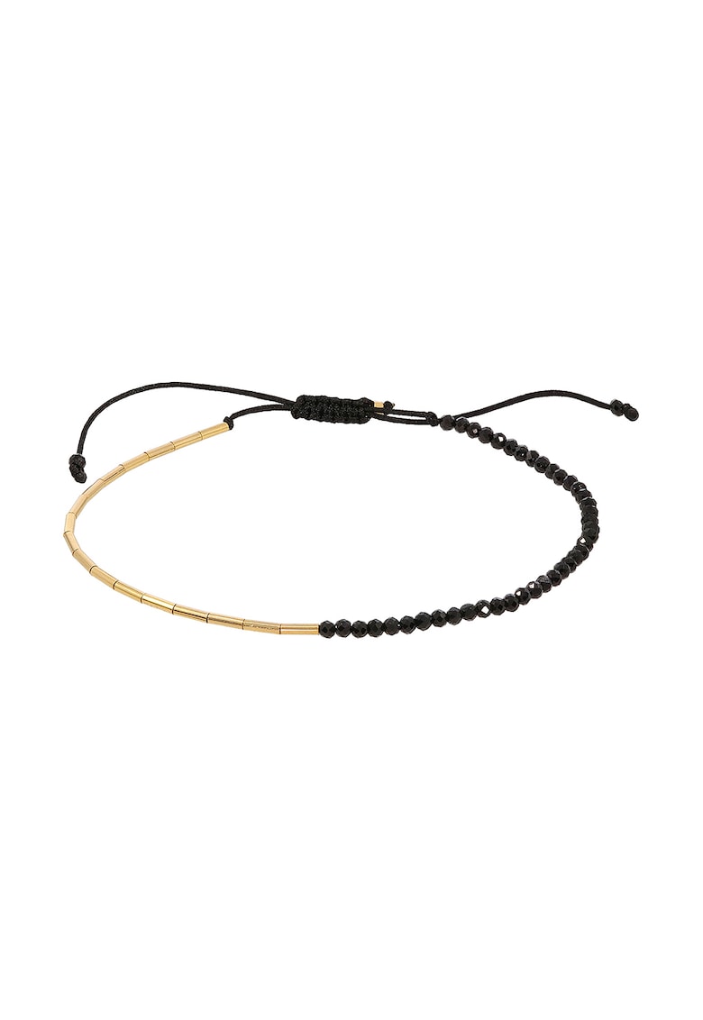 Bratara ajustabila din aur filat de 14K/20 - Auriu/Negru