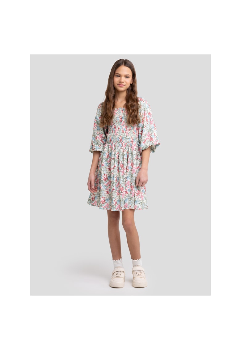 Oferte la Rochie cu imprimeu floral si maneci bufante Darta