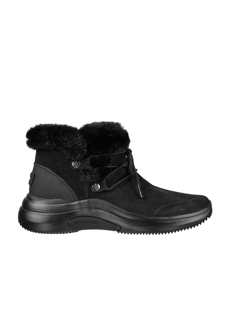 Ghete de piele intoarsa cu sireturi On-The-Go Midtown - Negru
