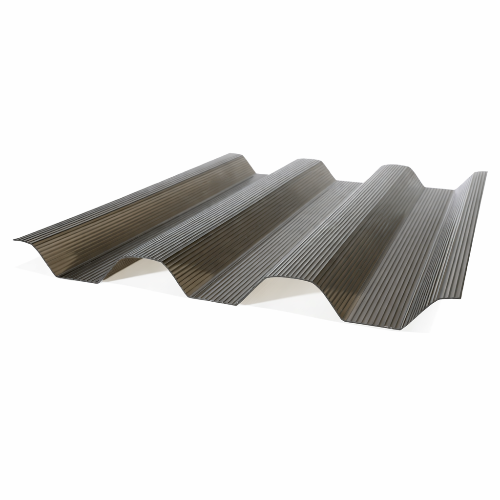 Placa policarbonat trapez Polyplast Puls 76/18, bronz, grosime 1 mm, 2000 x 1060 mm