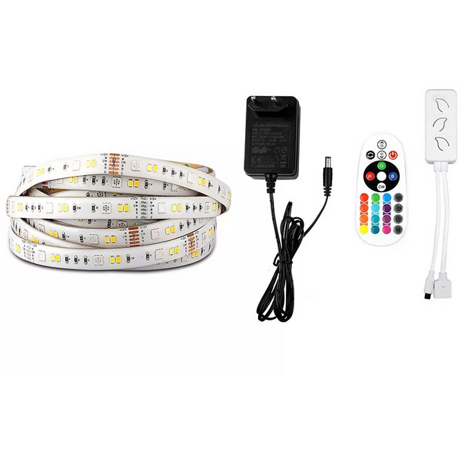 Kit Banda LED Smart 2628 SMD5050 54LED/M RGB+WW+DW+CW 12V IP65 5m