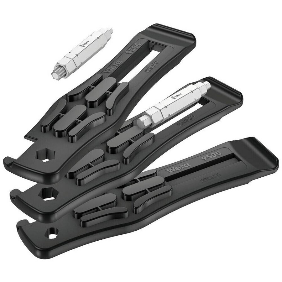 Bicycle Set 15, 5 pieces, wrench (black, tire lever + bit = screw tool)