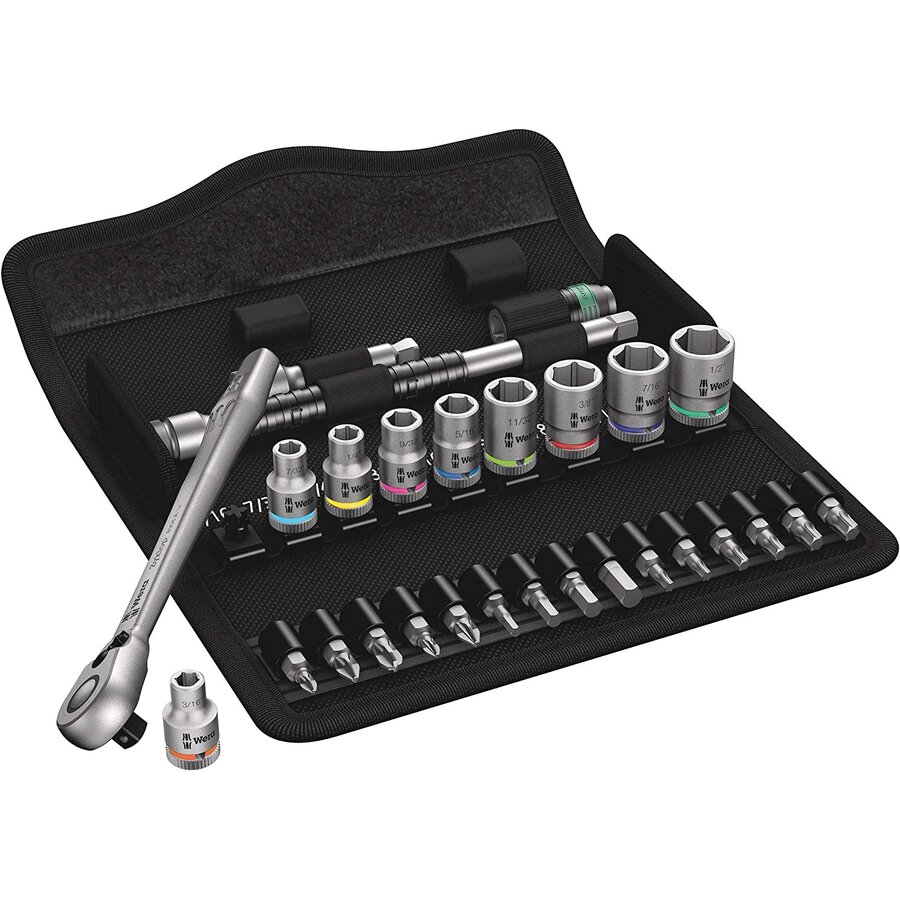 Zyklop 8100 SA 11 1/4  28 pieces - Metal ratchet set