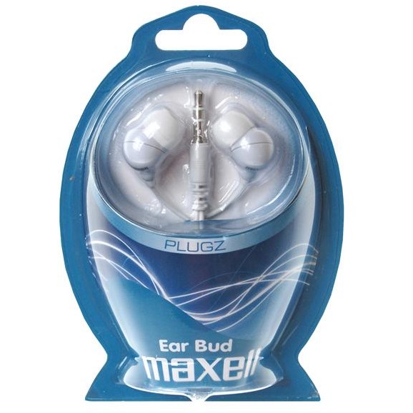 Casti Casca in ureche 3.5mm alb Plugz Maxell