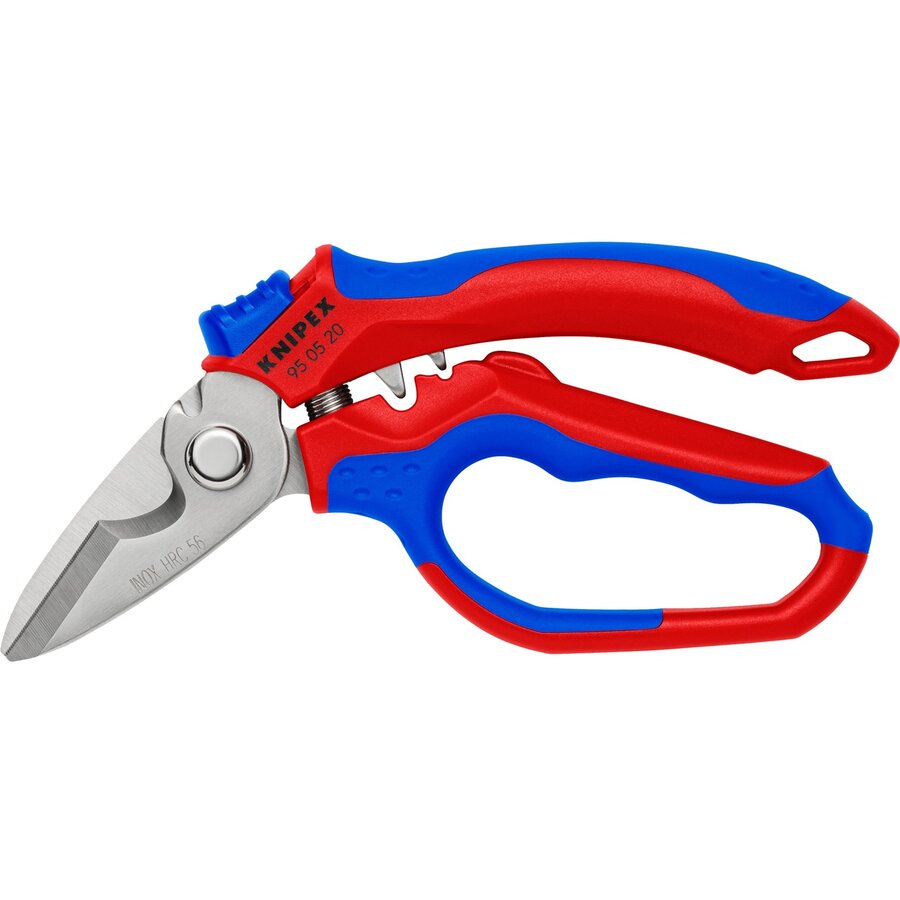 Angled Electrician's Scissors 95 05 20 SB (red/blue)