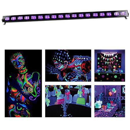 LED Bar UV 18 X 3W Carcasa Neagra