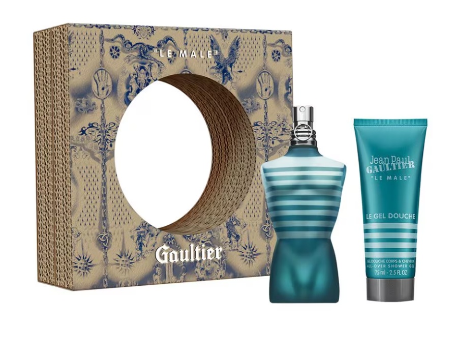 Set Cadou Jean Paul Gaultier Le Male, Apa de Toaleta, Barbati (Continut set: 75 ml Apa de Toaleta + 75 ml Gel de dus)