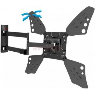 Suport perete LCD/LED plat/curbat Barkan, 3400L.B, 32-70, 4 miscari: Rotate,Fold,Swivel,Tilt, VESA, max. 400x400mm, max. 40Kg, negru