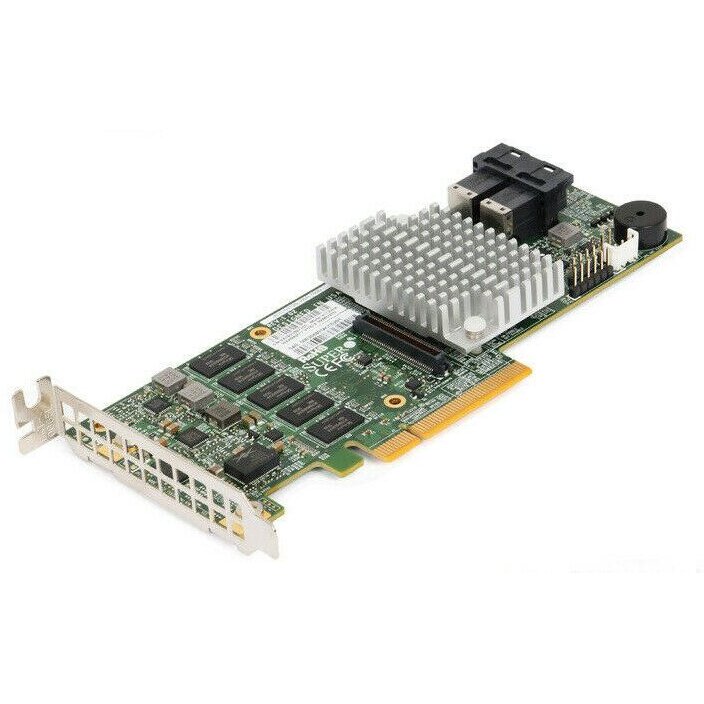 Supermicro AOC-S3108L-H8iR-16DD 8 ports (Int), 12Gbs (SAS3), 2GB DDR3 Cache, RAID 0, 1, 5, 6, 10, 50, 60 - Low Profile