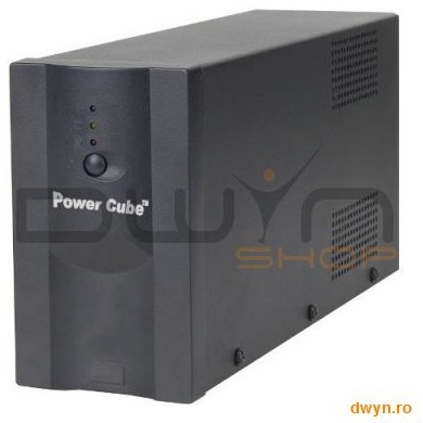 UPS GEMBIRD 652A - putere 650VA/ 360W,  3 prize 'Out' (1 shuko) + 1 priza 'In', AVR, acumulator 12V/