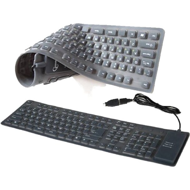 Tastatura Gembird KB-109F-B PS2/USB Flexibila BLACK