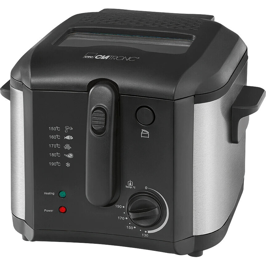 Friteuza Clatronic FR 3649, 1600 W, 0.8 kg, Negru/Argintiu