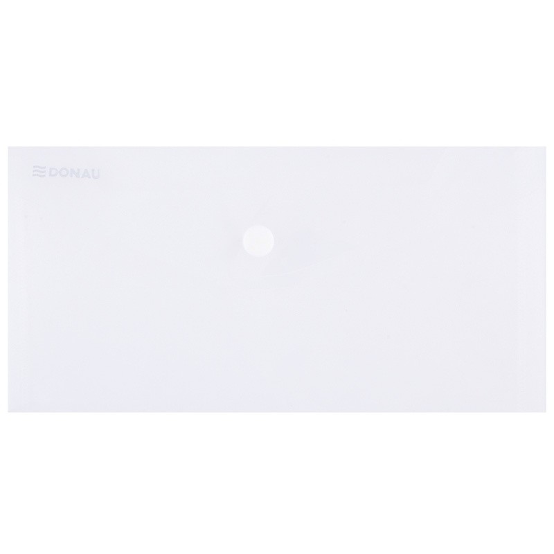 Mapa PP protectie documente DL landscape, inchidere cu capsa, 10/set, DONAU - transparent