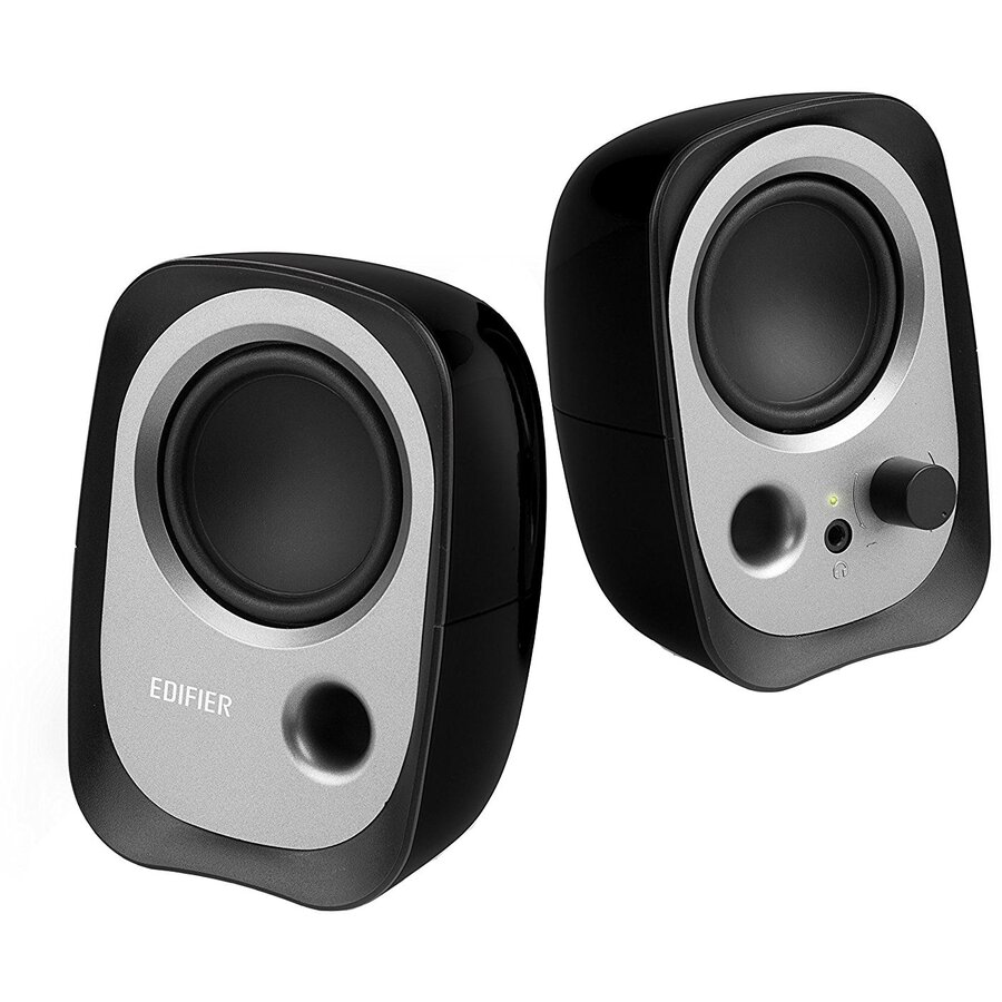 BOXE EDIFIER 2.0, RMS:   4W (2 x 2W), bass reflex port, USB power, black, R12U