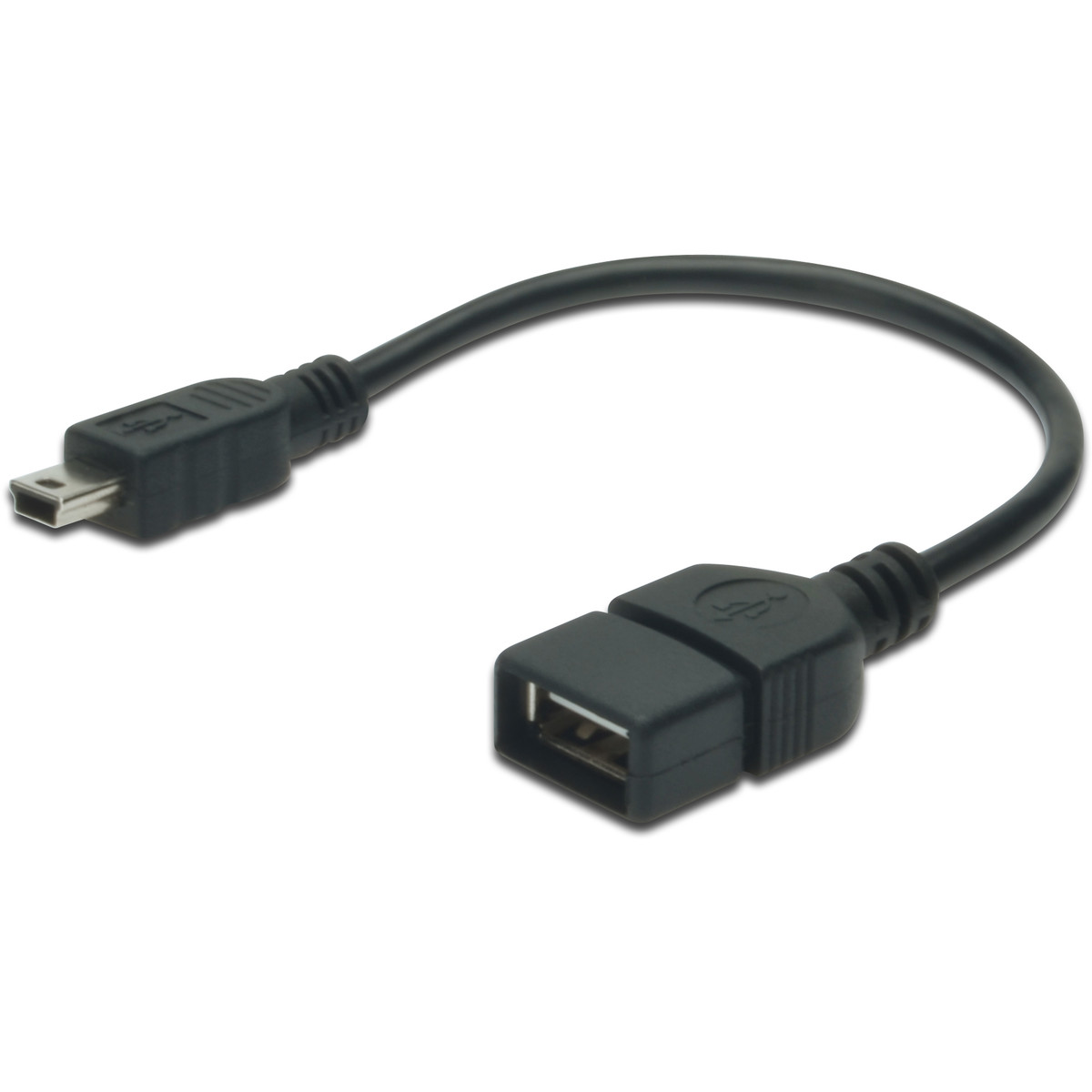Cablu USB OTG, Mini USB-B Tata la USB-A Mama, 0.2m