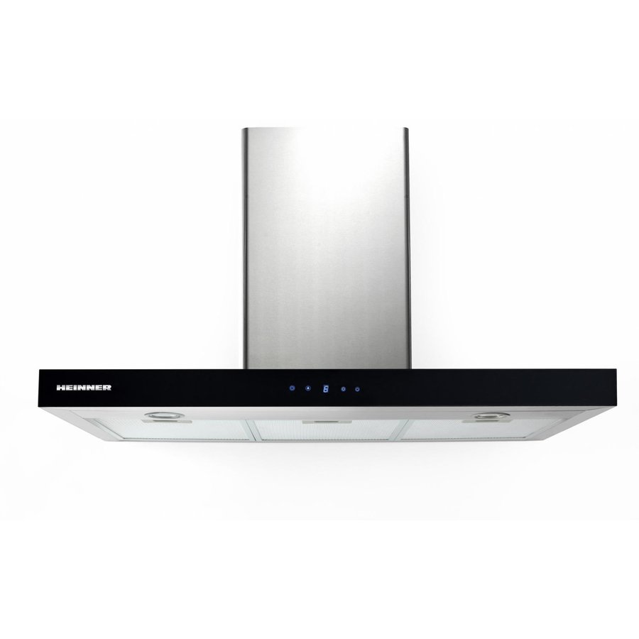 Hota decorativa Heinner DCH-6590TIX, 650m3/h, 3 trepte de viteza, butoane touch cu display LED, Inox