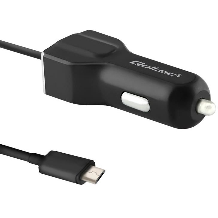 Qoltec Car charger | 12V-24V | 5V/3.4A | USB + micro USB