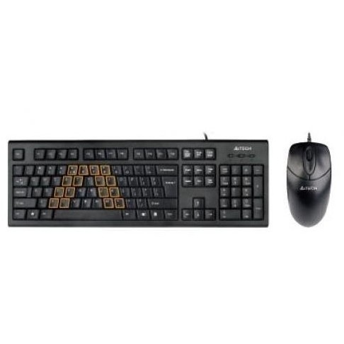 Tastatura KRS-85 + Mouse OP-720-B USB, Black
