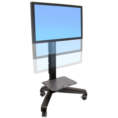 Suport monitor Neo-Flex Mobile MediaCenter VHD, cu picior si suport pentru tastatura
