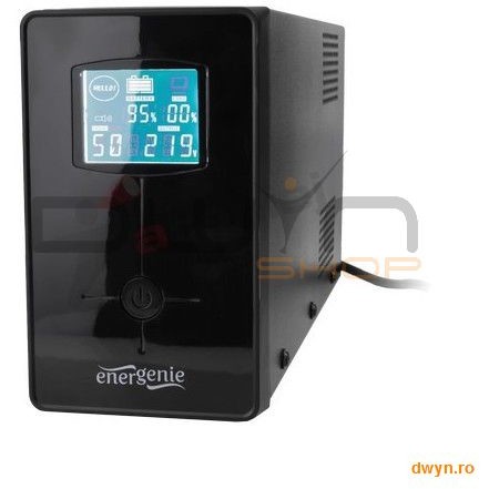 UPS GEMBIRD 850VA w. AVR, diplay LCD, interfata USB, black, 'EG-UPS-032'