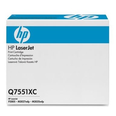 Toner negru de capacitate HP LaserJet Q7551X